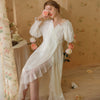 Vintage Court Style Gauze Hem Long Sleeved Nightdress