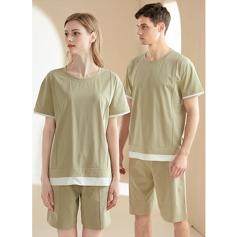 Men's Green Couple Short Pajama Set