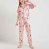 Pink Strawberry Print Kids' Pajamas