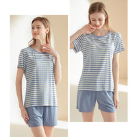 Women's Striped Couple Short Pajama Set