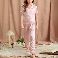 Pink Cartoon Print Kids' Pajamas