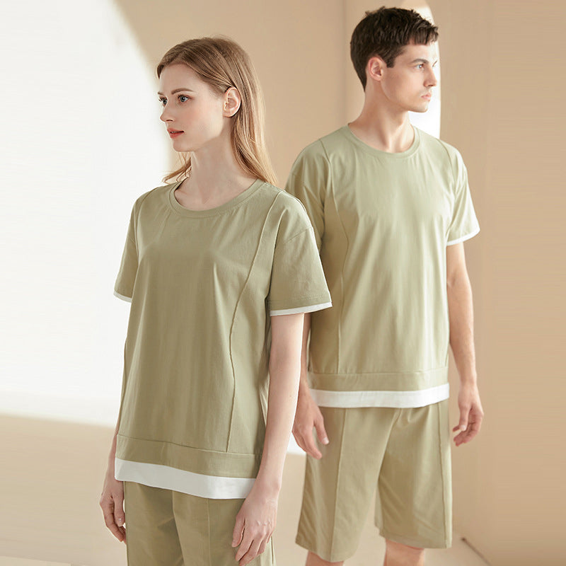 Women's Green Couple Short Pajama Set