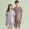 Women's Notched Collar Couple Short Pajama Set