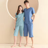 Men's Check Print Couple Pajama Set