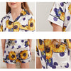 Sunflowers Print Kids' Pajamas