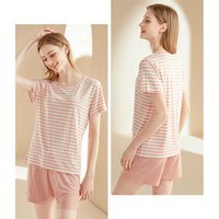 Women's Striped Couple Short Pajama Set