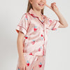 Pink Strawberry Print Kids' Pajamas