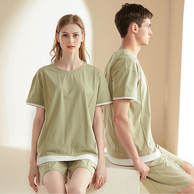 Women's Green Couple Short Pajama Set