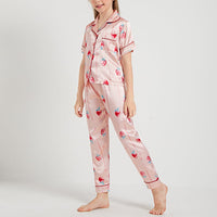 Pink Strawberry Print Kids' Pajamas