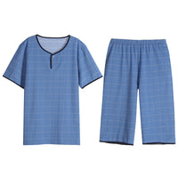 Men's Check Print Couple Pajama Set