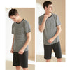 Men's Striped Couple Short Pajama Set