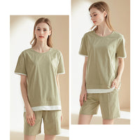 Women's Green Couple Short Pajama Set