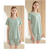 Women's V-neck Couple Short Pajama Set